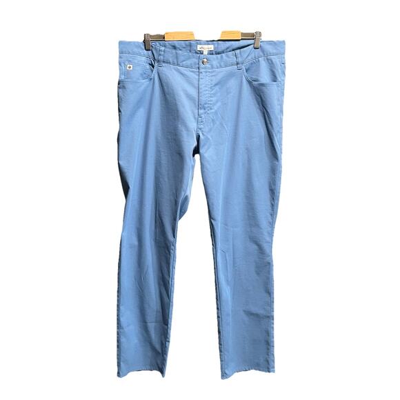 Peter Millar Crown Crafted Light Blue 100% Poly Men's Chino Pants Size 40/32 - Picture 1 of 6